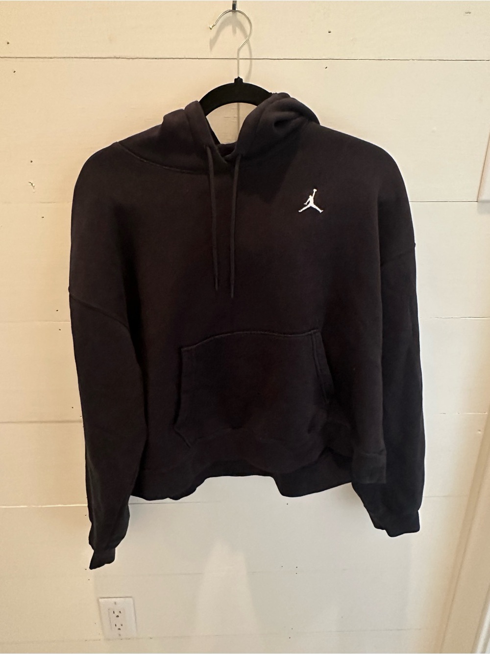Women’s Nike Air Jordan Black Pullover Hoodie with Jumpman Logo